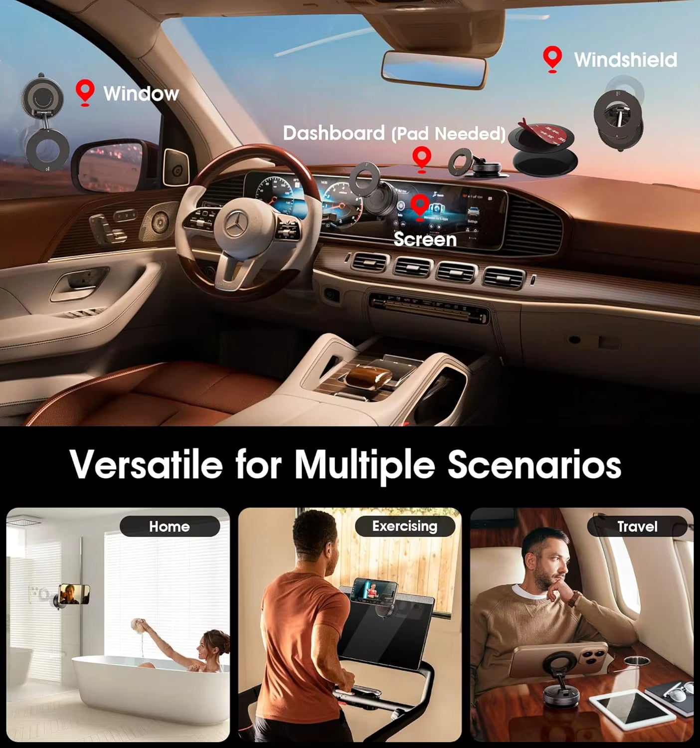 360° Magnetic Car Phone Holder 