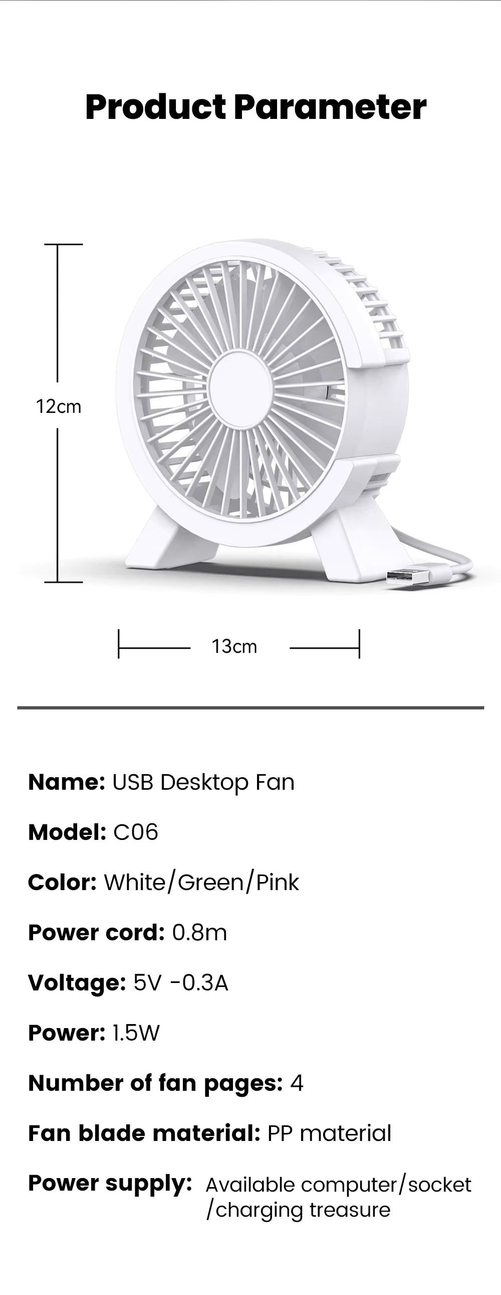 Mini Table Fan
