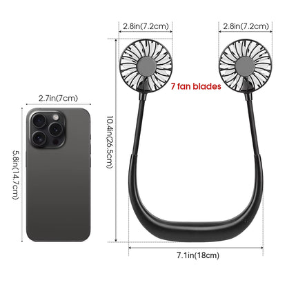 Rechargeable Neck Fan