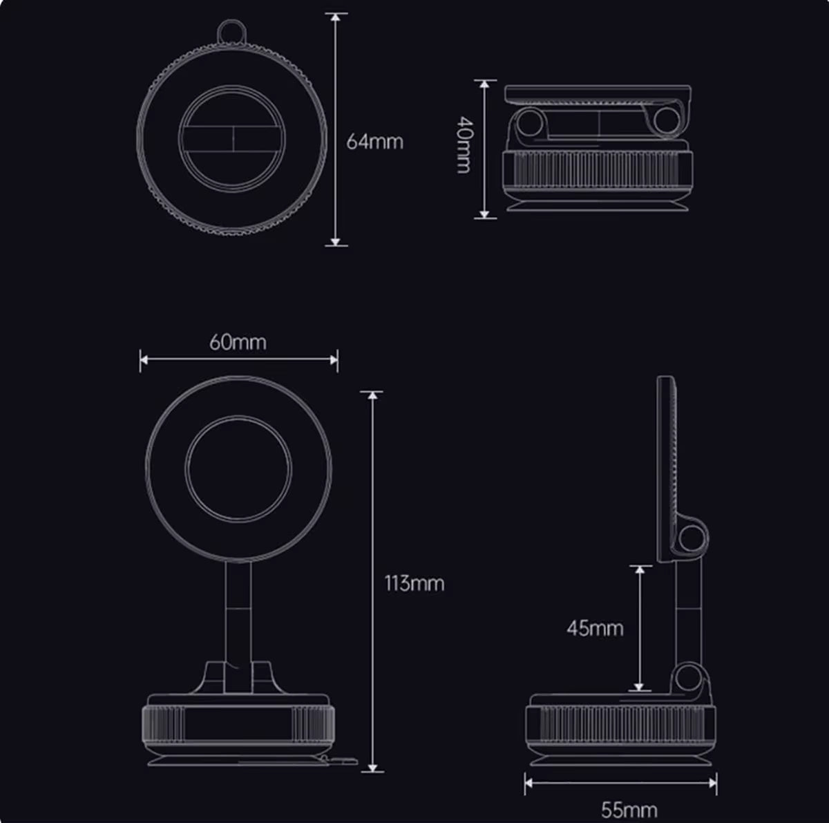 360° Magnetic Car Phone Holder 