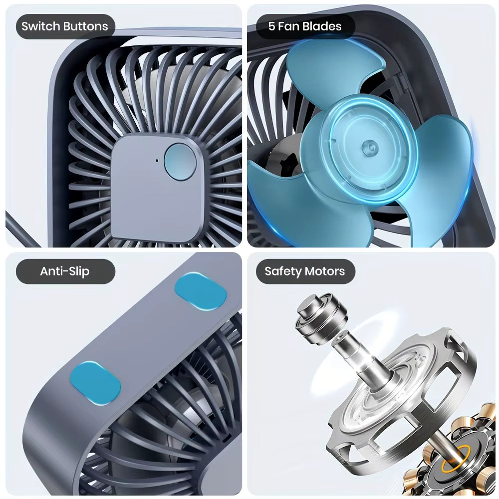 USB desk fan